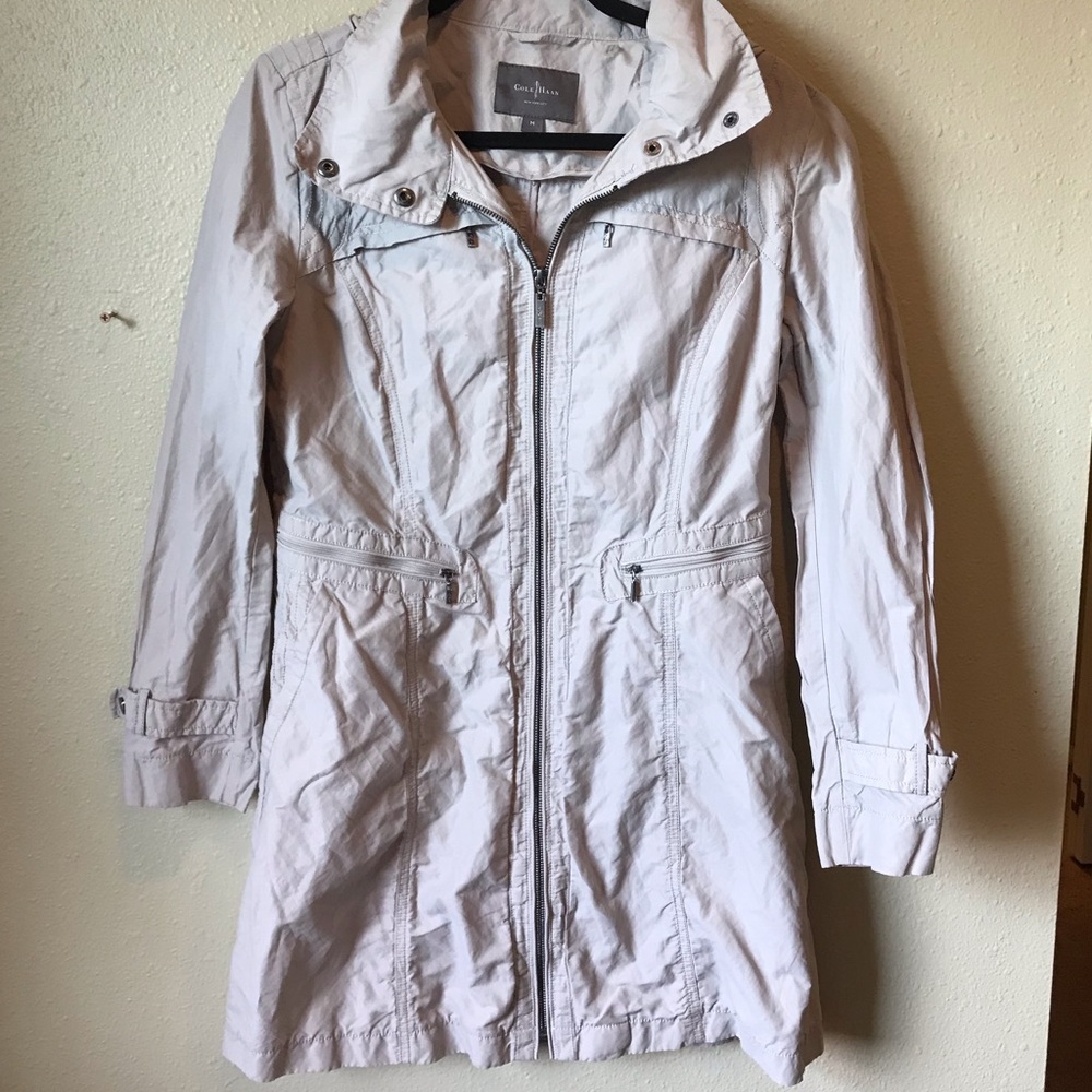 Cole Haan Water Resistant Gray Hooded Jacket M